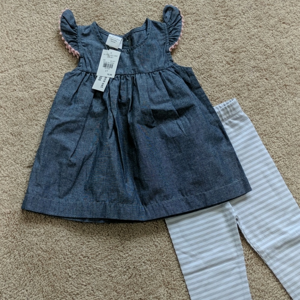 ❤️2T tunic and leggings, new with tags